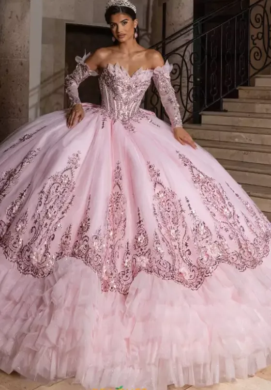 Sweet Sixteen|Quince Dresses With Sleeves^Rachel Allan Quince RQ2243