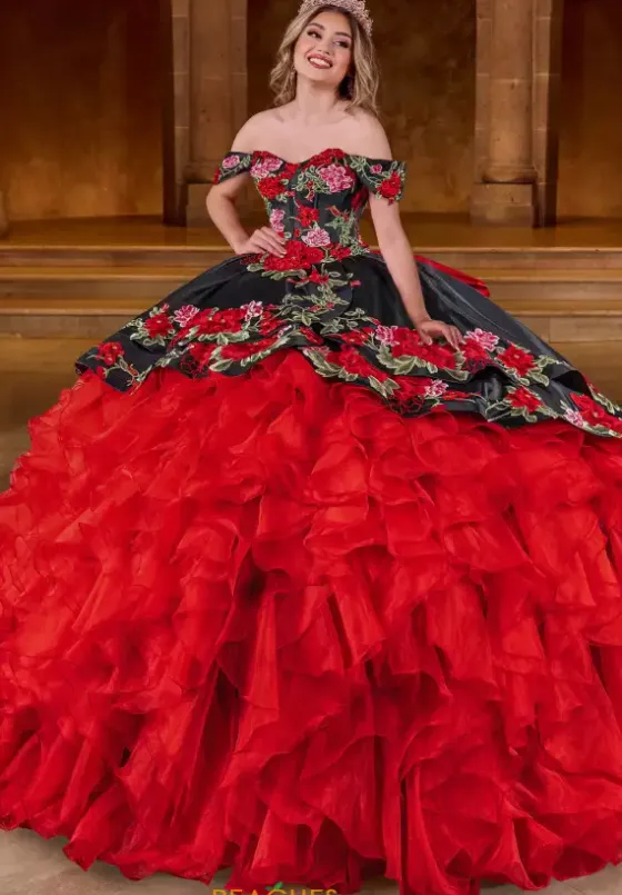 Sweet Sixteen|Plus Sized Quince Dresses^Rachel Allan Quince RQ5007 Black Red