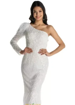 Long Sleeve Prom Dresses|Long Dresses^Sherri Hill 54982 Ivory