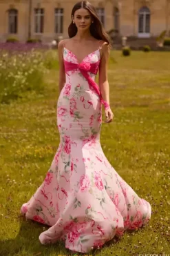 Winter Formal|Wedding Guest^Sherri Hill 57834 Pink Print