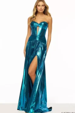 Plus Size|A Line^Sherri Hill 56405 Peacock