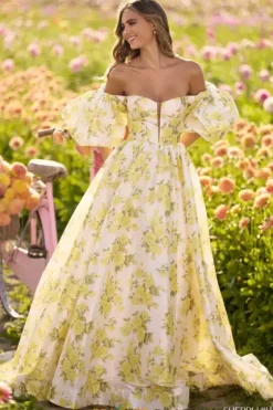 Plus Sized Dresses|Long Dresses^Sherri Hill 56379 Yellow Rose