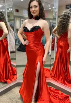 Fitted|Plus Size^Sherri Hill 56119 Red/Black