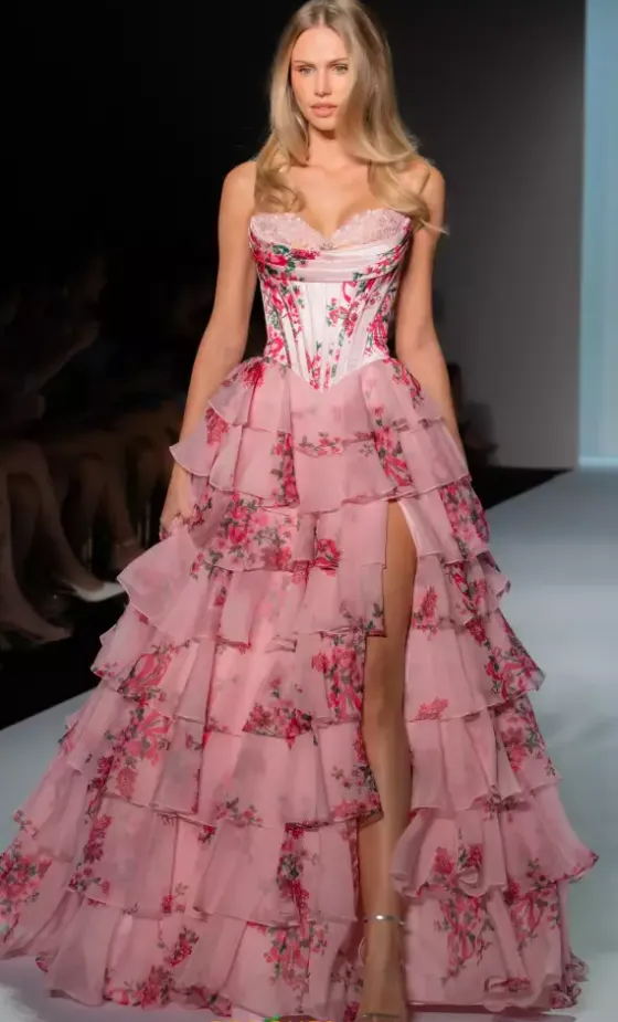 Sweet Sixteen|Pageant^Sherri Hill 57249 Pink Print