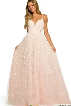 Long Dresses|Plus Sized Dresses^Sherri Hill 55529 Ivory/Blush