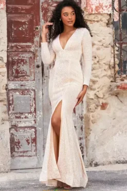 Long Sleeve Prom Dresses|Sexy^Sherri Hill 55046