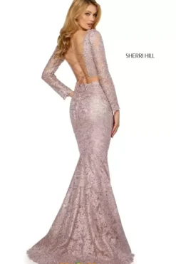 Long Sleeve Prom Dresses|Sexy^Sherri Hill 53247 Blush
