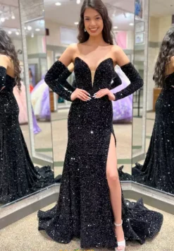 Long Sleeve Prom Dresses|Sexy^Sherri Hill 55377