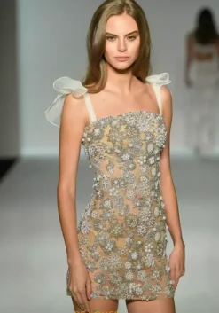 Pageant^Sherri Hill Short 57246 Nude/Ivory/Silver