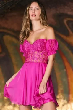 Bat Mitzvah|8Th Grade Dance^Sherri Hill Short 55654 Magenta