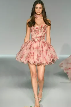 Bat Mitzvah|8Th Grade Dance^Sherri Hill Short 57248 Pink Print