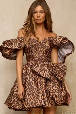 Bat Mitzvah|8Th Grade Dance^Sherri Hill Short 57491 Cheetah Print