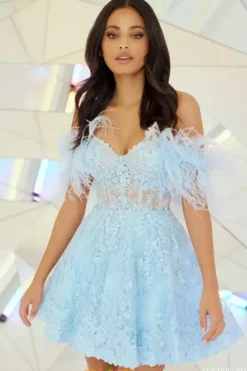 Bat Mitzvah|8Th Grade Dance^Sherri Hill Short 55671 Light Blue