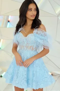 Bat Mitzvah|8Th Grade Dance^Sherri Hill Short 55671 Light Blue