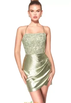 Winter Formal|Wedding Guest^Alyce Short Beaded Corset Dress 40092