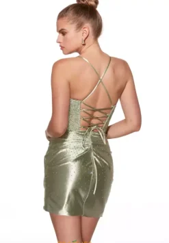 Winter Formal|Wedding Guest^Alyce Short Beaded Corset Dress 40092