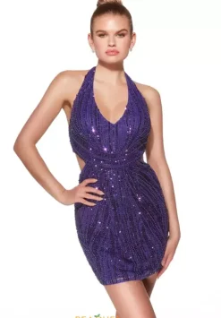 Bat Mitzvah|8Th Grade Dance^Alyce Short Halter Neckline Dress 40096