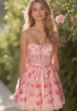 Bat Mitzvah|8Th Grade Dance^Alyce Short Strapless Lace Dress 30019