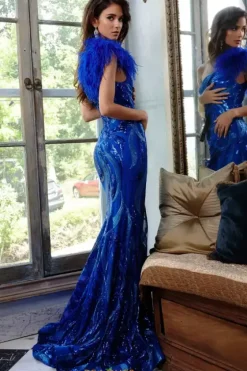 Wedding Guest|Pageant^Jovani Single Shoulder Fully Beaded Dress 32596