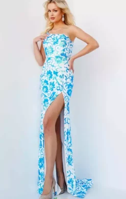 Fitted|Long Dresses^Jovani Single Shoulder Long Dress 08256