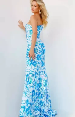 Fitted|Long Dresses^Jovani Single Shoulder Long Dress 08256