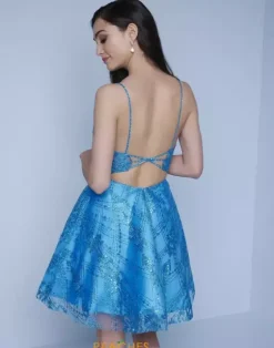 Bat Mitzvah|Short Dresses^Splash F343 Gold/White