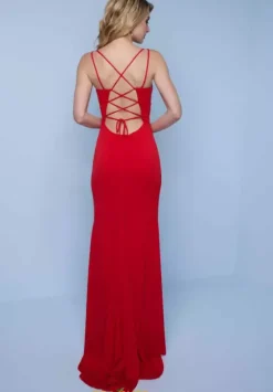 Fitted|Long Dresses^Splash K751 Red