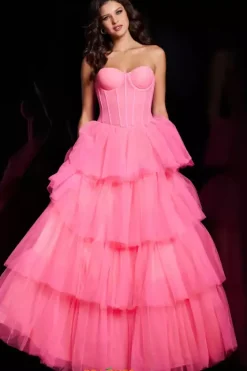 Long Dresses|Plus Sized Dresses^Jovani Strapless A Line Dress 37062