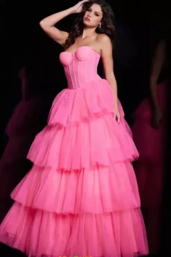 Long Dresses|Plus Sized Dresses^Jovani Strapless A Line Dress 37062