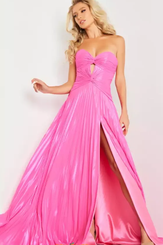 A Line|Plus Size^Jovani Strapless Long A Line Dress 36461