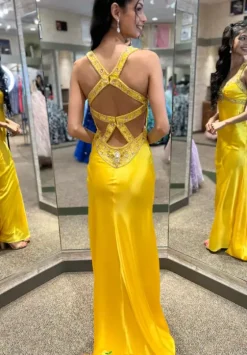 Sexy|Fitted^Jasz Couture Sweetheart Neckline Long Dress 4329 Yellow