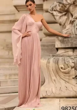 Long Sleeve Prom Dresses|Dresses With Sleeves^Tarik Ediz 98250 Ice Pink