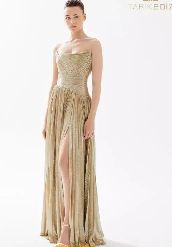 A Line|Long Dresses^Tarik Ediz 98200 Gold