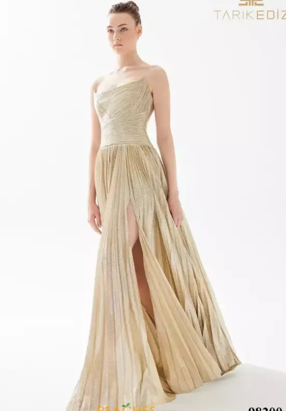 A Line|Long Dresses^Tarik Ediz 98200 Gold