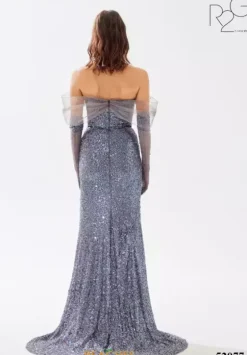 Long Sleeve Prom Dresses|Long Dresses^Tarik Ediz 52077 Silver