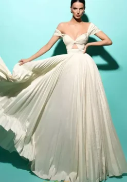 Long Dresses|Pageant^Tarik Ediz 98274 Vanilla