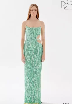 Long Dresses^Tarik Ediz 52084 Basil Green