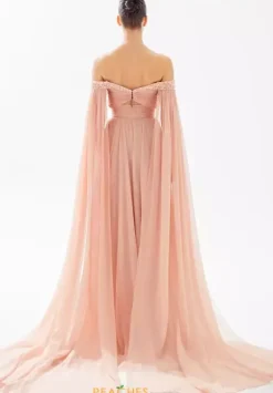 Long Sleeve Prom Dresses|Long Dresses^Tarik Ediz 98225 Powder