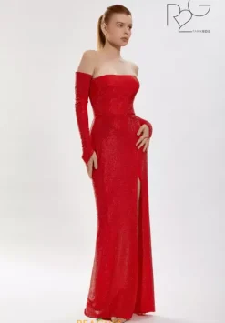 Long Dresses|Pageant^Tarik Ediz 52161 Red