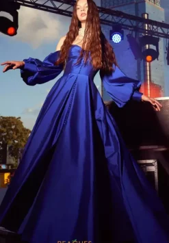 Long Sleeve Prom Dresses|Long Dresses^Tarik Ediz 52010 Royal Blue