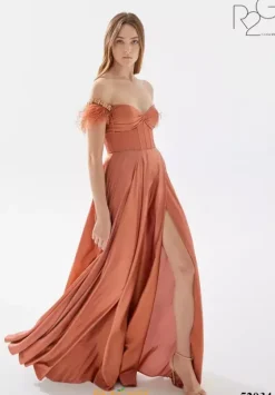 Long Dresses|Plus Sized Dresses^Tarik Ediz 52034 Sunset