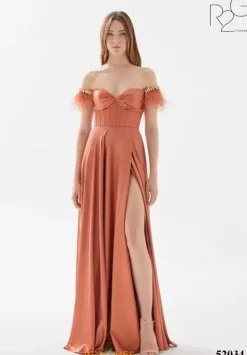 Long Dresses|Plus Sized Dresses^Tarik Ediz 52034 Sunset
