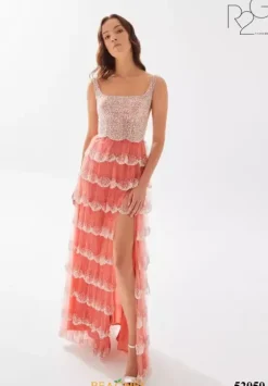 Long Dresses|Plus Sized Dresses^Tarik Ediz 52050 Pink