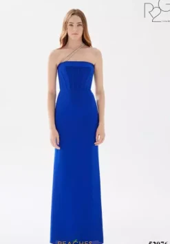 Fitted|Long Dresses^Tarik Ediz 52076 Royal Blue