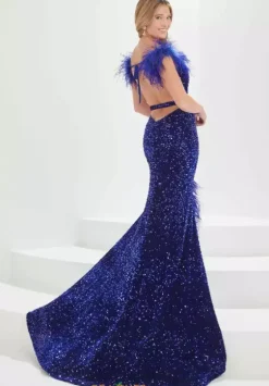 Fitted|Long Dresses^Tiffany 16004 Black