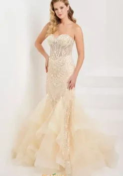 Long Dresses|Plus Sized Dresses^Tiffany 16103 Ivory/Champagne