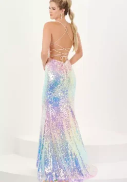 Fitted|Long Dresses^Tiffany 16051 Multi