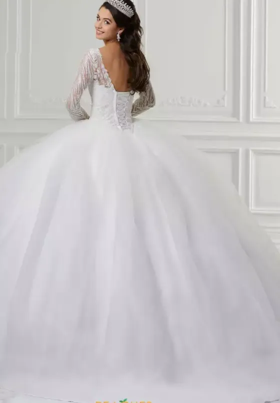 Quince Dresses With Sleeves|Plus Sized Quince Dresses^Tiffany Quinceanera 56424 Ivory/Ivory