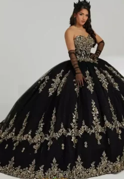 Sweet Sixteen|Plus Sized Quince Dresses^Tiffany Quinceanera 56478 Black