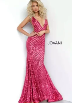 Pageant|Long Dresses^Jovani V Neck Long Fitted Dress 59762
